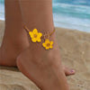 Cherry Blossom Charm Anklets for Women Summer Beach Accessories Gold Color Chain Anklet Leg Bracelets Wedding Gift - Image 9