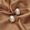 Imitation Pearl Earring for Women Gold Color Round Stud Earrings Korean Delicate Irregular Design Unusual Jewelry - Image 9