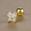 1PC Stainless Steel Birthstone Mini Stud Earrings 12 Constellation Cartilage Butterfly Earring Hypoallergen Piercing Jewelry - Image 12