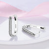 Silver Hoop Earrings For Woman Zircon Heart Shape Star Eardrop Earring Jewelry - Image 3