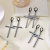 Minimalist Zircon Imitation Pearl Cross Drop Earrings For Women Gothic Punk Jesus Cross Dangle Earrings Party Jewelry - Image 1