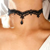 Vintage Black Lace Heart-Shape Artificial Pearl Pendant Necklace Female Women Sexy Simple Choker Ladies Party Jewelry - Image 8