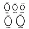 Hinged Stainless Steel Segment Piercing Ring with Stone Detail in 6 mm to 14 mm Sizes - Image 17