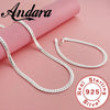 20-40CM Jewelry silver full sideways necklace bracelet set for women party jewelry - Image 2