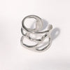 Stainless Steel Lava Irregular Hollow Ring for Women Metal Texture Daily Simple Stylish Golden Rings Jewelry - Image 13