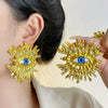 French Retro Unique Personality Exaggerated Eyes And Earrings Pearl Rhinestone Tassel Earrings Women's Jewelry Party Accessories - Image 10