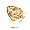 Stainless Steel Geometric Spiral Line Open Rings for Women Men Vintage Metal Adjustable Finger Rings Couple Jewelry Gifts - Image 6