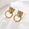 Mafisar High-Quality Gold Plated Zircon Leopard Head Stud Earrings For Women Hip Hop Earring Accessories Party Gift - Image 2