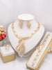 Dubai Gold Plated Jewelry Sets Women Middle East Necklace Zircon Pendant Bracelet Earrings Ring Wedding African Bridal - Image 7