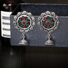 Retro Ethnic Silver Color Turkish Jhumka Earrings For Women Pearl Tassel Classic Carved Indian Earrings Jewelry - Image 12