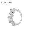 gold-plated silver ear Clips For Women Dainty Baguette Round Zircon CZ Conch Ear Cuff Earrings Jewelry - Image 9