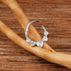 Titanium CZ Heart Daith Earring Hoop 16G Hinged Septum Clicker Nose Ring Piercing Jewelry - Image 6