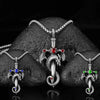 Vintage imitation gemstone dragon sword pendant necklace accessories stainless steel chain party birthday gift amulet - Image 1