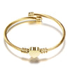 316L Stainless Steel Heart Cable Bangle For Women Hand Bracelet Jewelry Accessories Adjustable Size - Image 7