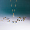 Elegant Blue Resin Necklace Earrings Bracelet For Women Minimalist Gold Pvd Plated Stainless Steel Star Jewelry Set - Image 5