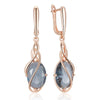 Rose Gold Color Drop Earrings for Women Unique Geometric Hollow Zircon Accessories Daily Jewelry - Image 6