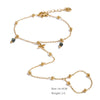 Stainless Steel Zircon Beads Back of Hand Chain Finger Bracelet Chic Sexy Jewelry Gift - Image 15