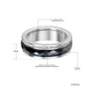 Titanium Steel and Ceramic Ring with Cubic Zirconia in US Sizes 6 to 9 - Image 21