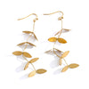 Vintage Retro Old Stainless Steel Leaf Long Hanging Drop Earrings Pvd Plated Prevent Allergy Metal Stylish Jewelry France - Image 8