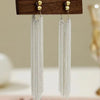 Charm Sparkling Galaxy Falls Long Tassel Drop Dangle Earrings for Women Exaggerate Stainless Steel Chain Hoop Earring Jewelry - Image 2