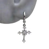 1 Pcs Gothic Sparkling Zircon Cross Stainless Steel Ear Bone Nail Earrings for Women Y2K Punk Style Double Piercing Body Jewelry - Image 6