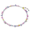Colorful Ladies Necklace Rainbow Crystal Zirconia Beaded Necklace Adjustable Chain Bohemian Starry Sky Pendant For Women - Image 5