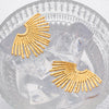 Gold Plated Stainless Steel Hollow Wing Fan-shaped Earrings Light Chunky Pendant Earrings For Women Ear Jewelry - Image 6