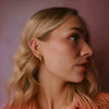 Classic Inlaid Zircon Hoop Earrings for Women, Stainless Steel Plated with Gold, Earrings - Image 2