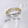 European and American Copper Zircon Hollow Hexagonal Star Heart-shaped Bangles Jewelry for Women - Image 4