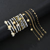 14Pcs/Set Bohemian Rice Beads Starfish Shell Anklet Sets for Women Retro Gold Color Multilayer Foot Chain Vacation Jewelry Gifts - Image 2
