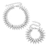 Stainless Steel Chunky Choker Bracelet Set For Women Gold Plated Shuttle Beads Handmade Hyperbole Short Necklace Bracelets - Image 7