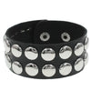 Square Wide Punk Chunky Rivet Leather Bangle Rock Rows Nails Wristband Adjustable Size Jewelry Bracelets Bangle - Image 5
