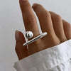 Chic Stainless Steel Personality Minimalist Classy Ring Gold Color Stylish Unique Finger Jewelry for Women - Image 1