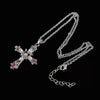 Y2K Heart Cross Pendant Necklace Pink Crystal Egirl Sweet Cool Clavicle Chain Necklaces Aesthetic Party Jewelry Gifts - Image 7