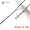 1 Meter Vintage Stainless Steel Men Punk Twist Rope Chain Necklace Bracelet for Bags Jewelry Finding Accessories - Image 17