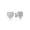 Infinity and Heart Stud Piercing Earrings with Crystal Accents - Image 7