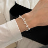 Silver Bracelet Geometric Cube Circle Punk Asymmetric Beaded For Woman Girl Jewelry Gift - Image 53
