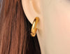 Stainless Steel Huggie Hoop Earrings in Gold-Tone or Silver-Tone - Image 6