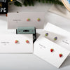 Multicolor Small Dot Cute Strawberry Ceramic Earrings with Anti allergic Pin Handmade and - Image 1