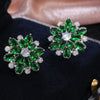 Cubic Zirconia Christmas Snowflake Stud Earrings for Women Shiny Crystal Flowers Earring Christmas Year Gifts - Image 2