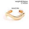 Creative Irregular Wave Open Bangles for Women Minimalist Gothic Gold Color Heavy Metal Cuff Bracelet Jewelry Gifts - Image 4