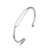 10pcs Simple Stainless Steel Bracelet Adjustable Bracelet For Women Laser Engraved Logo Jewelry Accessories - Image 4