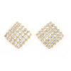 Sugar Cube Geometric Stud Earrings For Women Full Inlay Zircon Piercing Earring Engagement Wedding Jewelry - Image 10