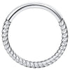 Clicker Hoop Body Jewelry with Slim Curved Profile in Gold-Tone or Silver-Tone - Image 7