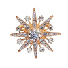 Alloy Rhinestone Snowflake Brooches Eight Pointed Star Corsage Women Clothing Accessories Suit Pin Christmas Jewelry Gift - Image 1