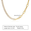Chunky Gold Plated Link Necklace For Women, Stainless Steel Oval Thick Chain Choker Minimalist Jewelry Party Jewelry Gift - Image 15