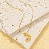 Personality Geometric Moon Sparkling Zirconia Necklace Crescent Pendant Jewelry Women Vacation Choker Gifts - Image 4