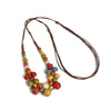 Colorful Handmade Ceramic Bead Necklace Adjustable Boho - Image 19