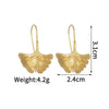 Elegant Chinese Style Ginkgo Leaf Earrings Women Stainless Steel Simple Dangle Earrings Daily Jewelry Birthday Gift - Image 2