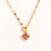 316L Stainless Steel Chain Violet Clover Pendant Necklace for Women Colored Crystal Neck Female Wedding Jewelry Gift - Image 6
